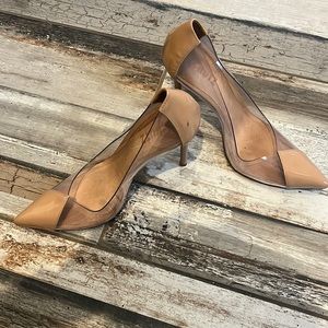 Clear Beige Heels